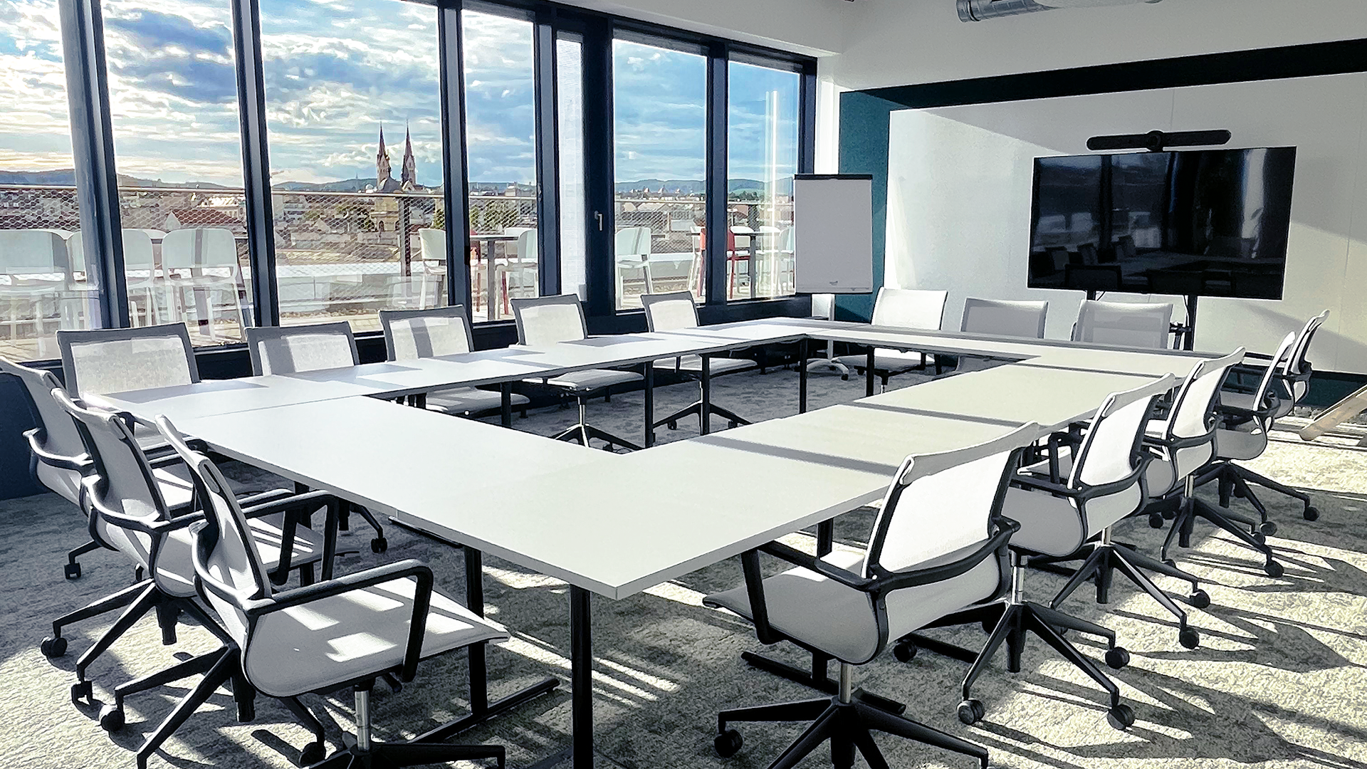 Bright meeting rooms